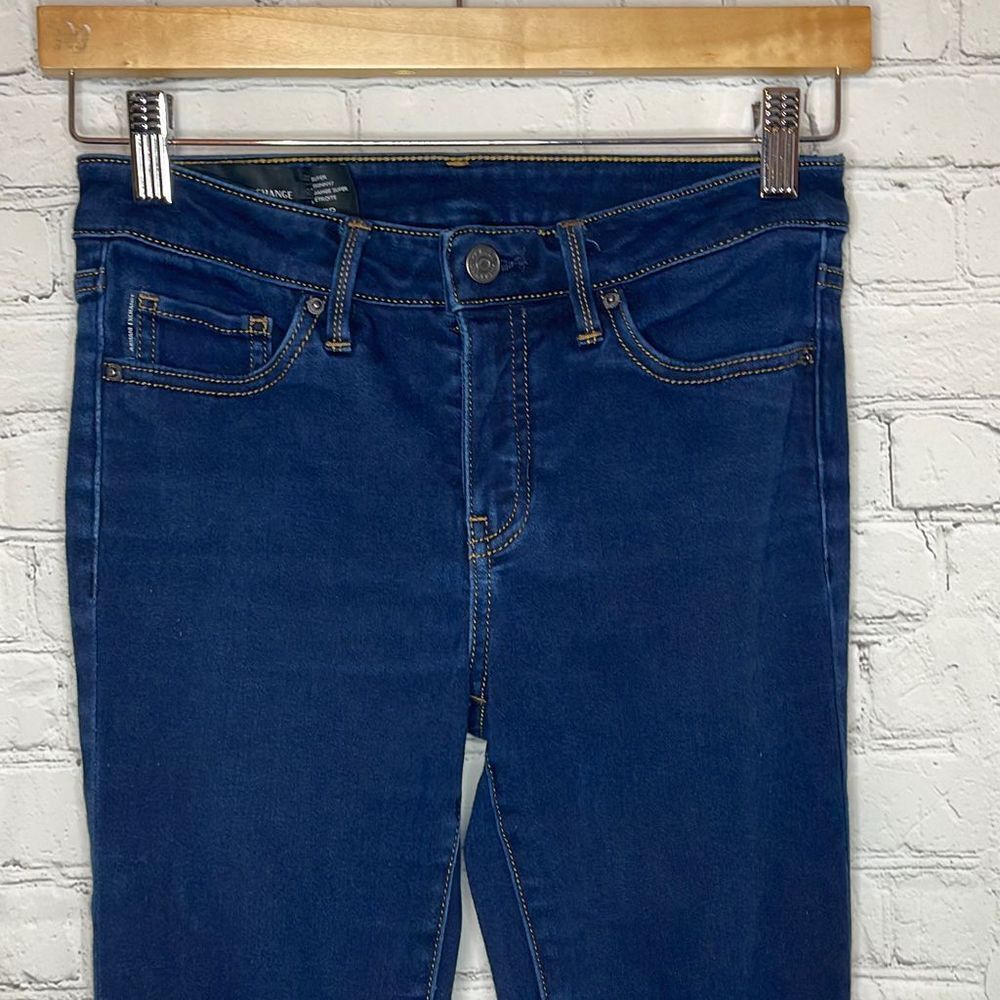 Armani Exchange Women’s Dark Rinse Super Skinny Jeans size 27R - Picture 2 of 7